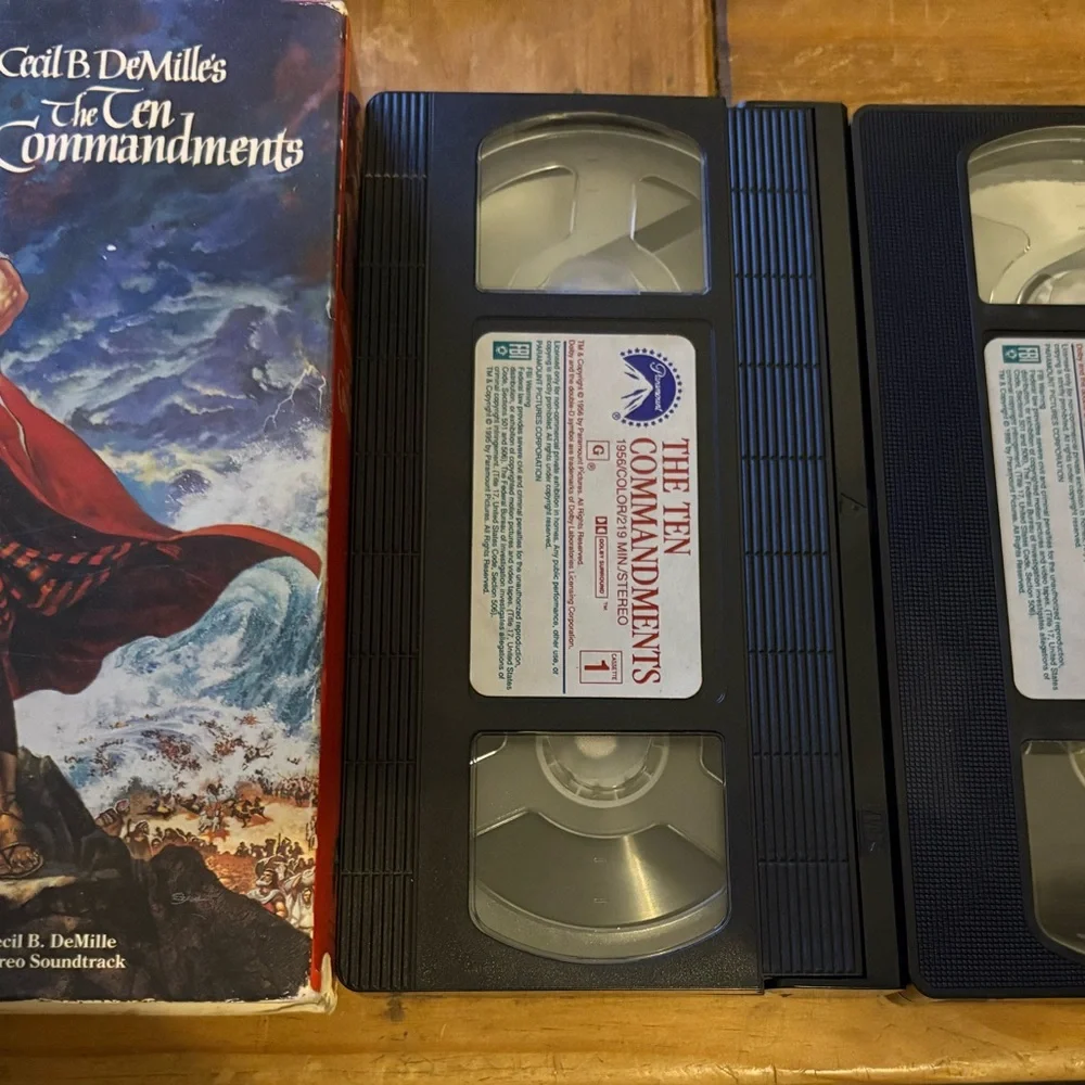 The Ten Commandments VHS Set